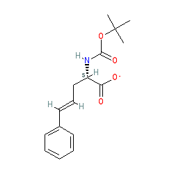 (S)-2-((tert-Butoxycarbonyl)amino)-5-phenylpent-4-enoic acid chemical structure (CAS 261165-04-2)