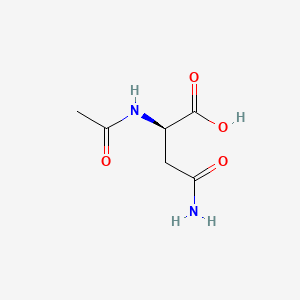(R)-2-Acetamido-4-amino-4-oxobutanoic acid chemical structure (CAS 26117-27-1)