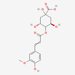 (1S,3R,4S,5R)-1,3,5-Trihydroxy-4-((3-(4-hydroxy-3-methoxyphenyl)acryloyl)oxy)cyclohexane-1-carboxylic acid chemical structure (CAS 2613-86-7)