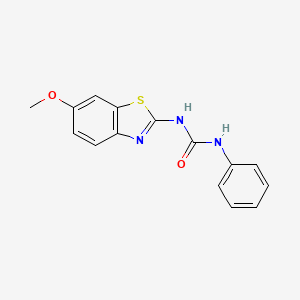 1-(6-Methoxybenzo[d]thiazol-2-yl)-3-phenylurea chemical structure (CAS 26130-02-9)