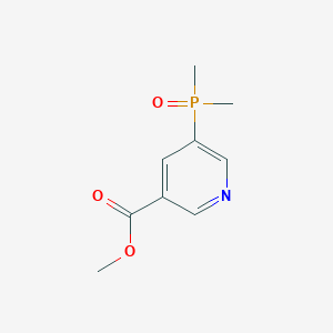 Methyl 5-(dimethylphosphoryl)nicotinate chemical structure (CAS 2613383-80-3)