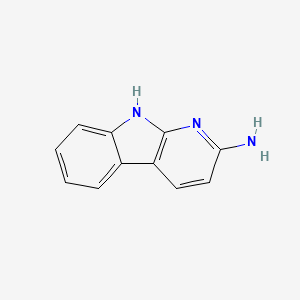 9H-Pyrido[2,3-b]indol-2-amine chemical structure (CAS 26148-68-5)