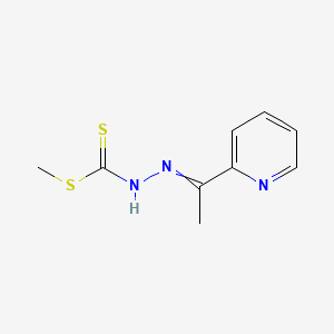 Methyl 2-(1-(pyridin-2-yl)ethylidene)hydrazine-1-carbodithioate chemical structure (CAS 26151-76-8)