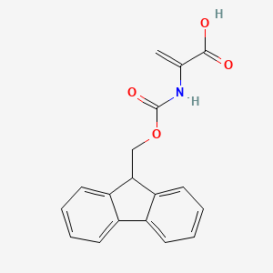 2-((((9H-Fluoren-9-yl)methoxy)carbonyl)amino)acrylic acid chemical structure (CAS 261522-33-2)
