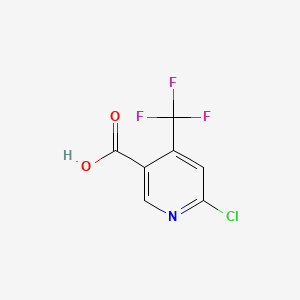 6-Chloro-4-(trifluoromethyl)nicotinic acid chemical structure (CAS 261635-77-2)