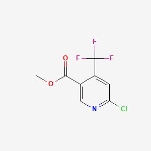 Methyl 6-chloro-4-(trifluoromethyl)nicotinate chemical structure (CAS 261635-79-4)