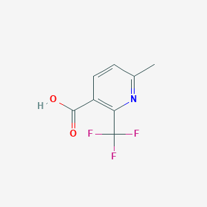 6-Methyl-2-(trifluoromethyl)nicotinic acid chemical structure (CAS 261635-97-6)