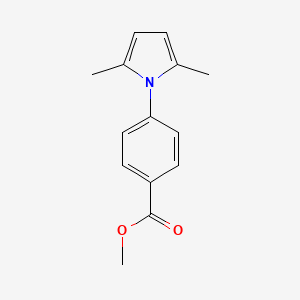 Methyl 4-(2,5-dimethyl-1H-pyrrol-1-yl)benzoate chemical structure (CAS 26165-66-2)