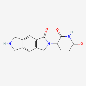 3-(1-Oxo-3,5,6,7-tetrahydropyrrolo[3,4-f]isoindol-2(1H)-yl)piperidine-2,6-dione chemical structure (CAS 2616539-03-6)
