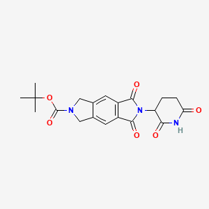 tert-Butyl 6-(2,6-dioxopiperidin-3-yl)-5,7-dioxo-3,5,6,7-tetrahydropyrrolo[3,4-f]isoindole-2(1H)-carboxylate chemical structure (CAS 2616540-91-9)