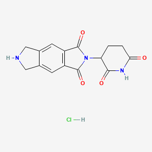2-(2,6-Dioxopiperidin-3-yl)-6,7-dihydropyrrolo[3,4-f]isoindole-1,3(2H,5H)-dione hydrochloride chemical structure (CAS 2616553-35-4)