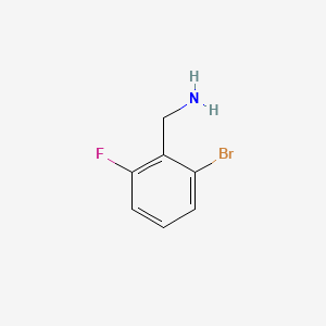 (2-Bromo-6-fluorophenyl)methanamine chemical structure (CAS 261723-29-9)