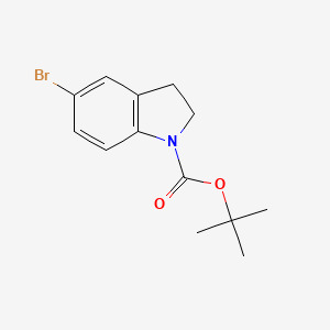 tert-Butyl 5-bromoindoline-1-carboxylate chemical structure (CAS 261732-38-1)