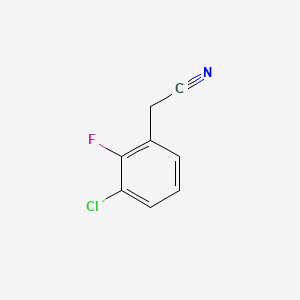3-Chloro-2-fluorophenylacetonitrile chemical structure (CAS 261762-98-5)