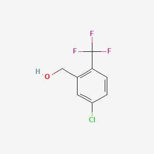 (5-Chloro-2-(trifluoromethyl)phenyl)methanol chemical structure (CAS 261763-21-7)