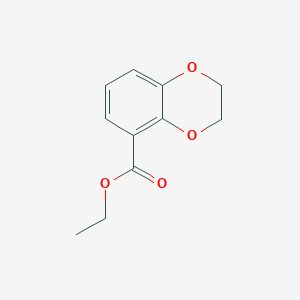 Ethyl 2,3-dihydrobenzo[b][1,4]dioxine-5-carboxylate chemical structure (CAS 261767-10-6)