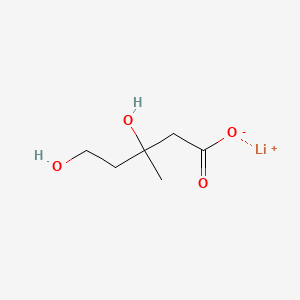 Lithium 3,5-dihydroxy-3-methylpentanoate chemical structure (CAS 2618458-93-6)