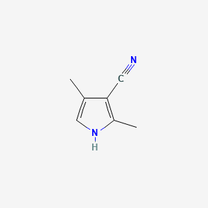 2,4-Dimethyl-1H-pyrrole-3-carbonitrile chemical structure (CAS 26187-28-0)