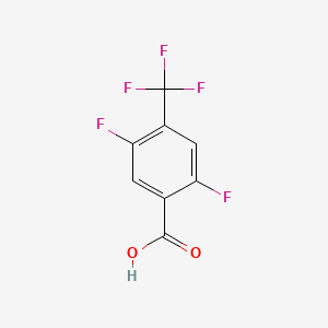 2,5-Difluoro-4-(trifluoromethyl)benzoic acid chemical structure (CAS 261945-05-5)