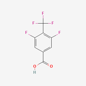 3,5-Difluoro-4-(trifluoromethyl)benzoic acid chemical structure (CAS 261945-09-9)