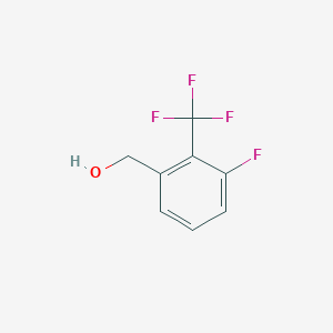 (3-Fluoro-2-(trifluoromethyl)phenyl)methanol chemical structure (CAS 261951-83-1)