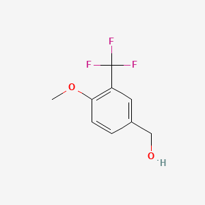 (4-Methoxy-3-(trifluoromethyl)phenyl)methanol chemical structure (CAS 261951-88-6)