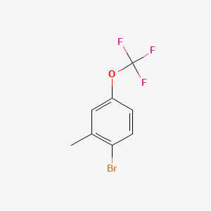 1-Bromo-2-methyl-4-(trifluoromethoxy)benzene chemical structure (CAS 261951-96-6)