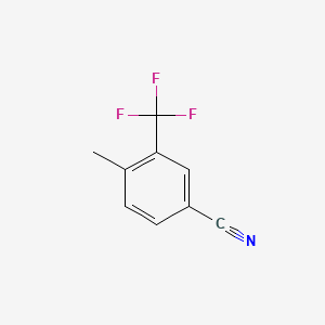 4-Methyl-3-(trifluoromethyl)benzonitrile chemical structure (CAS 261952-06-1)