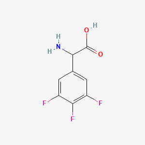 2-Amino-2-(3,4,5-trifluorophenyl)acetic acid chemical structure (CAS 261952-27-6)