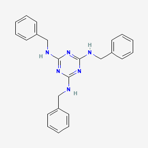 N2,N4,N6-Tribenzyl-1,3,5-triazine-2,4,6-triamine chemical structure (CAS 26217-88-9)