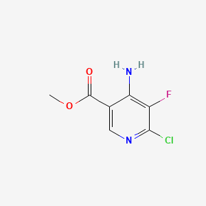 Methyl 4-amino-6-chloro-5-fluoronicotinate chemical structure (CAS 2621932-27-0)