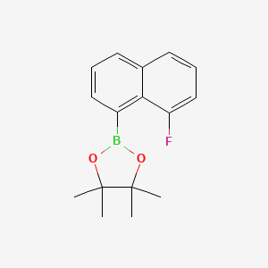 2-(8-Fluoronaphthalen-1-yl)-4,4,5,5-tetramethyl-1,3,2-dioxaborolane chemical structure (CAS 2621932-49-6)