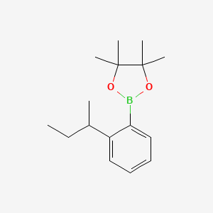 2-(2-(sec-Butyl)phenyl)-4,4,5,5-tetramethyl-1,3,2-dioxaborolane chemical structure (CAS 2621936-59-0)