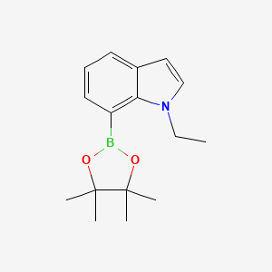 1-Ethyl-7-(4,4,5,5-tetramethyl-1,3,2-dioxaborolan-2-yl)-1H-indole chemical structure (CAS 2621938-66-5)
