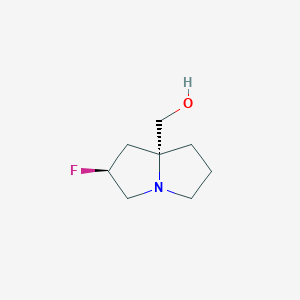 ((2S,7aR)-2-Fluorotetrahydro-1H-pyrrolizin-7a(5H)-yl)methanol chemical structure (CAS 2621939-48-6)