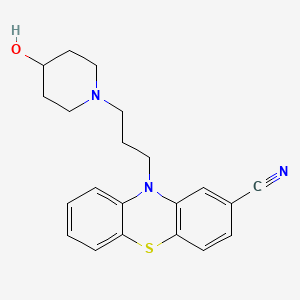 10-(3-(4-Hydroxypiperidin-1-yl)propyl)-10H-phenothiazine-2-carbonitrile chemical structure (CAS 2622-26-6)