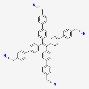 2,2',2'',2'''-(Ethene-1,1,2,2-tetrayltetrakis([1,1'-biphenyl]-4',4-diyl))tetraacetonitrile chemical structure (CAS 2624149-07-9)
