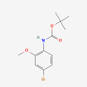 tert-Butyl (4-bromo-2-methoxyphenyl)carbamate chemical structure (CAS 262433-01-2)