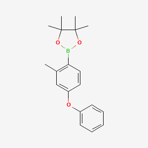 4,4,5,5-Tetramethyl-2-(2-methyl-4-phenoxyphenyl)-1,3,2-dioxaborolane chemical structure (CAS 262444-30-4)