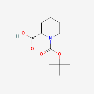 (S)-1-(tert-Butoxycarbonyl)piperidine-2-carboxylic acid chemical structure (CAS 26250-84-0)