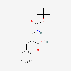 2-Benzyl-3-((tert-butoxycarbonyl)amino)propanoic acid chemical structure (CAS 26250-90-8)