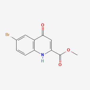 Methyl 6-bromo-4-oxo-1,4-dihydroquinoline-2-carboxylate chemical structure (CAS 262586-62-9)