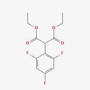 Diethyl 2-(2,4,6-trifluorophenyl)malonate chemical structure (CAS 262609-07-4)