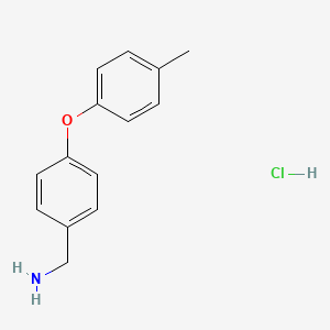 4-(4-Methylphenoxy)benzylamine hydrochloride chemical structure (CAS 262862-66-8)