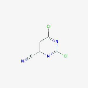 2,6-Dichloropyrimidine-4-carbonitrile chemical structure (CAS 26293-93-6)
