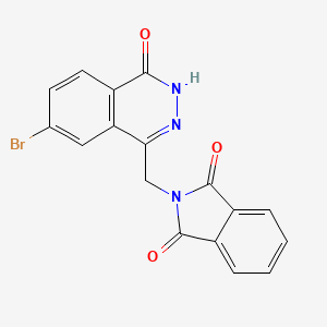 2-((7-Bromo-4-oxo-3,4-dihydrophthalazin-1-yl)methyl)isoindoline-1,3-dione chemical structure (CAS 2629316-05-6)