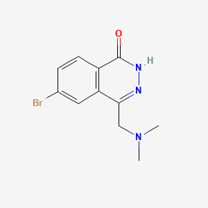 6-Bromo-4-((dimethylamino)methyl)phthalazin-1(2H)-one chemical structure (CAS 2629316-07-8)