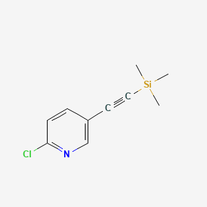 2-Chloro-5-((trimethylsilyl)ethynyl)pyridine chemical structure (CAS 263012-81-3)