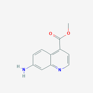 Methyl 7-aminoquinoline-4-carboxylate chemical structure (CAS 2630992-57-1)