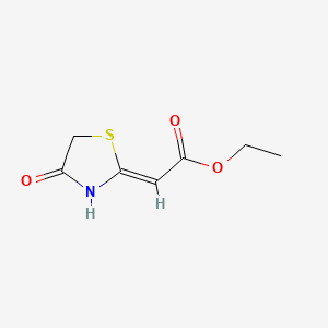 Ethyl 2-(4-oxothiazolidin-2-ylidene)acetate chemical structure (CAS 26312-94-7)
